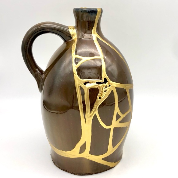 Kintsugi Musical Jug Vase Romeo And Juliet Gold Crack Anniversary Growth Gift - Picture 4 of 14